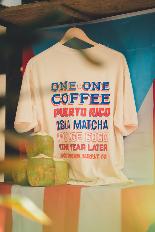 One & One Coffee x Southtown Supply – 1 Year Anniversary Tee (PRE-ORDER)