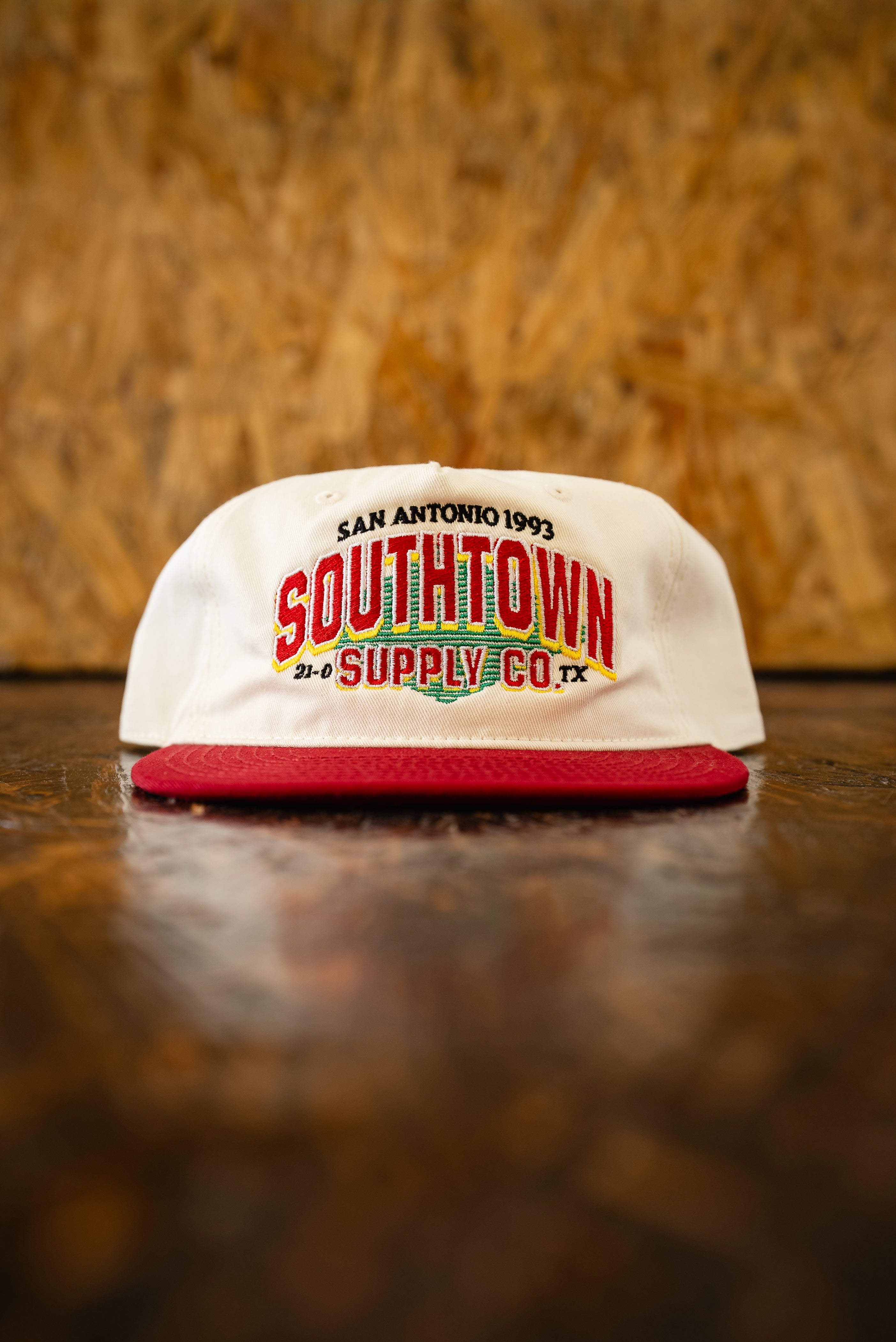 Vintage football cap red