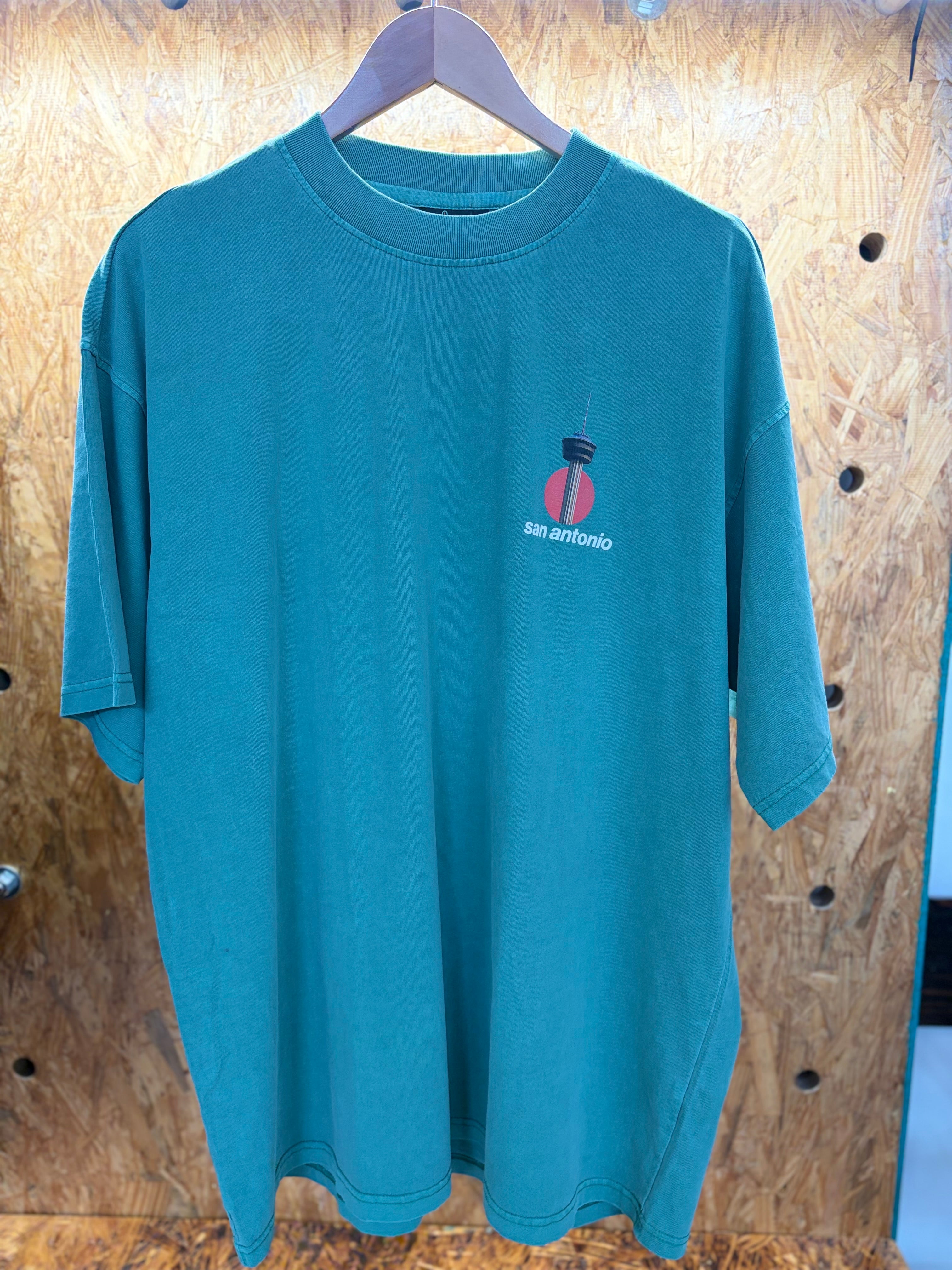 Tower tee (faded teal)