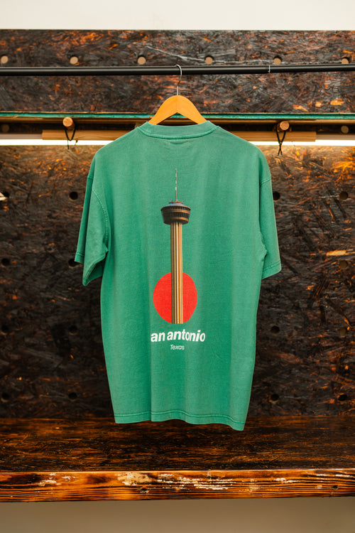 Tower tee (faded teal)